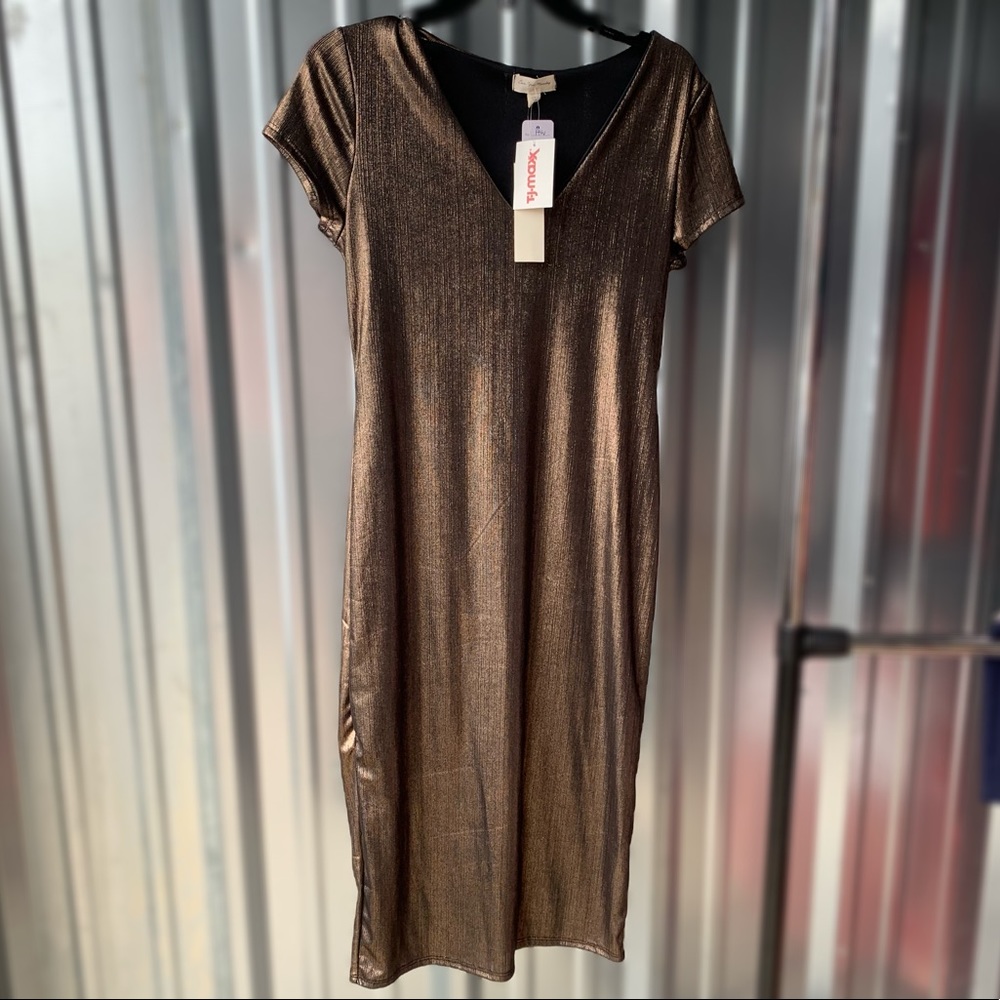 Metallic bodycon dress - not true to size